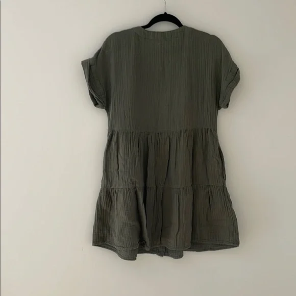 Madewell Olive Green Mini Dress - Picture 3 of 4